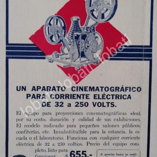 CARTEL ANTIGUO ORIGINAL DE PROYECTORES CONTINSOUZA No 3 1929 /7
