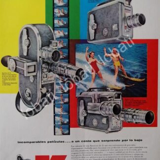 CARTEL ANTIGUO ORIGINAL DE CAMARAS DE CINE 16mm KEYSTONE 1956 /1