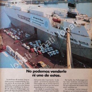 CARTEL ANTIGUO ORIGINAL DE AUTOS VOLKSWAGEN VOCHO 1982 /41