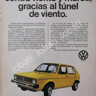 CARTEL ANTIGUO ORIGINAL DE AUTOS VOLKSWAGEN CARIBE 1978 1RA GENERACION MEXICANA /33