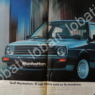 CARTEL ANTIGUO ORIGINAL DE AUTOS VOLKSWAGEN GOLF MANHATTAN 1989 /28
