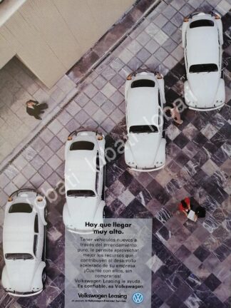 CARTEL ANTIGUO ORIGINAL DE AUTOS VOLKSWAGEN " LEASING" 1990s /23