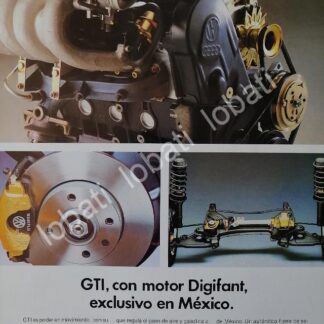 CARTEL ANTIGUO ORIGINAL DE AUTOS VOLKSWAGEN , SISTEMA MOTOR GTI 1979 /21
