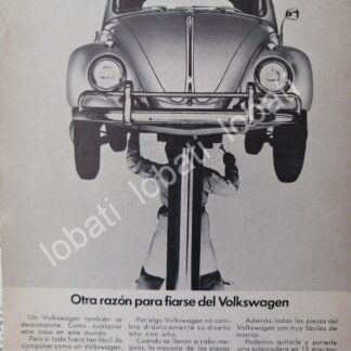 CARTEL ANTIGUO ORIGINAL DE MINI CARTEL. AUTOS VOLKSWAGEN VOCHO 1967 /19