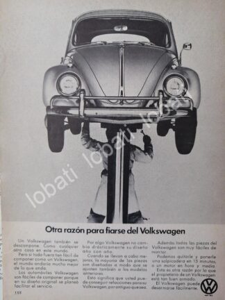 CARTEL ANTIGUO ORIGINAL DE MINI CARTEL. AUTOS VOLKSWAGEN VOCHO 1967 /19