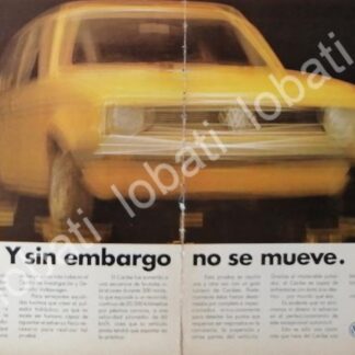 CARTEL ANTIGUO ORIGINAL DE MINI CARTEL. AUTOS VOLKSWAGEN CARIBE 1979 /18
