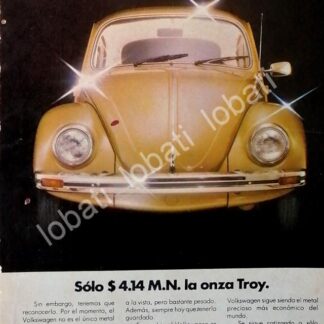 CARTEL ANTIGUO ORIGINAL DE MINI CARTEL. AUTOS VOLKSWAGEN VOCHO 1968 /15