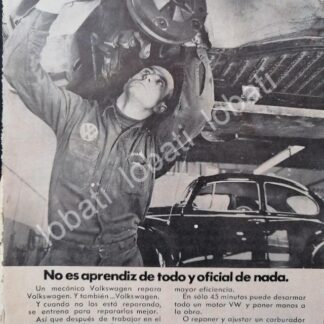 CARTEL ANTIGUO ORIGINAL DE MINI CARTEL AUTOS VOLKSWAGEN VOCHO 1969 /13