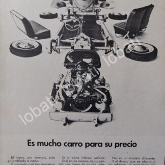 CARTEL ANTIGUO ORIGINAL DE MINI CARTEL AUTOS VOLKSWAGEN VOCHO 1969 /11