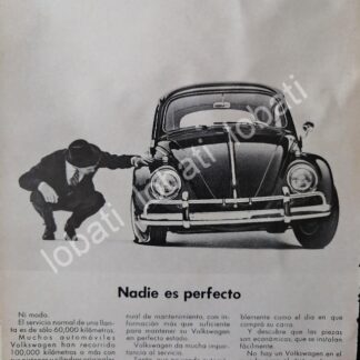 CARTEL ANTIGUO ORIGINAL DE MINI CARTEL AUTOS VOLKSWAGEN VOCHO 1966 /9