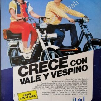 CARTEL ANTIGUO ORIGINAL DE MOTOCICLETAS VESPA VESPINO 1988