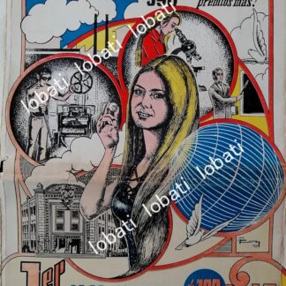 CARTEL ANTIGUO ORIGINAL DE PRIMER GRAN SORTEO TECNOLOGICO DE SALTILLO 1972 SUPER RARO