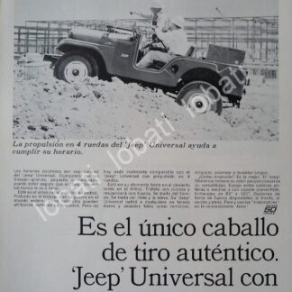CARTEL ANTIGUO ORIGINAL DE AUTOS JEEP UNIVERSAL 1964 /269