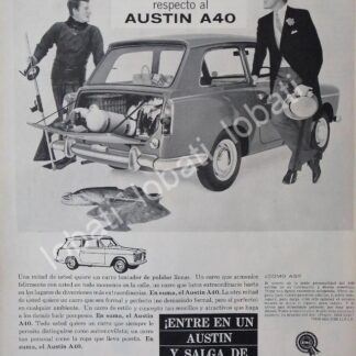 CARTEL ANTIGUO ORIGINAL DE AUTOS BMC AUSTIN A40 1961 /253