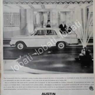 CARTEL ANTIGUO ORIGINAL DE AUTOS BMC AUSTIN A99 1960 /252 RARO