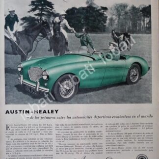 CARTEL ANTIGUO ORIGINAL DE AUTOS BMC AUSTIN HEALEY 100 1953 /250 MUY RARO