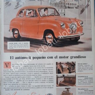 CARTEL ANTIGUO ORIGINAL DE AUTOS BMC AUSTIN SEVEN A30 1953 /248 MUY RARO