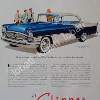 CARTEL ANTIGUO ORIGINAL DE AUTOS STUDEBAKER CLIPPER CONSTELLATION 1955 /244 /RARO
