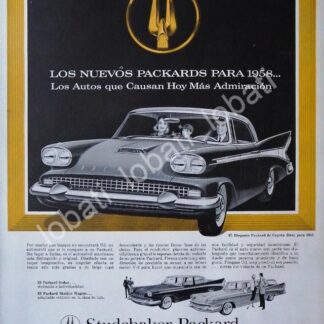 CARTEL ANTIGUO ORIGINAL DE AUTOS STUDEBAKER 1958 /243