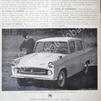 CARTEL ANTIGUO ORIGINAL DE AUTOS TOYOTA TOYOPET TIARA 1961 /231