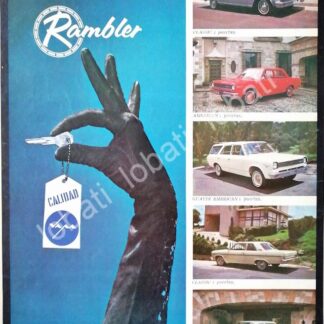 CARTEL ANTIGUO ORIGINAL DE AUTOS AMERICAN RAMBLER 1965 /212