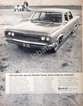 CARTEL ANTIGUO ORIGINAL DE AUTOS AMERICAN RAMBLER CLASSIC 770 1967 /211