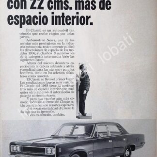 CARTEL ANTIGUO ORIGINAL DE AUTOS AMERICAN RAMBLER CLASSIC SEDAN 1968 /208