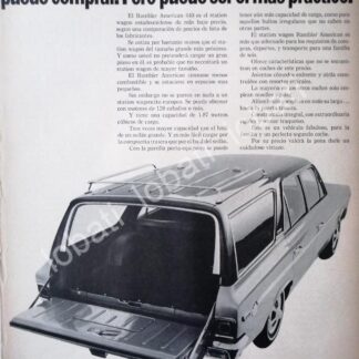 CARTEL ANTIGUO ORIGINAL DE AUTOS RAMBLER AMERICAN 440 STATION WAGON 1969 /207