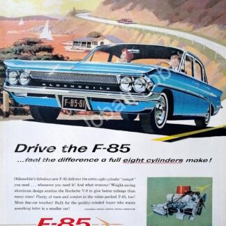 CARTEL ANTIGUO ORIGINAL DE AUTOS OLDSMOBILE F-85 1961 /203 RARO
