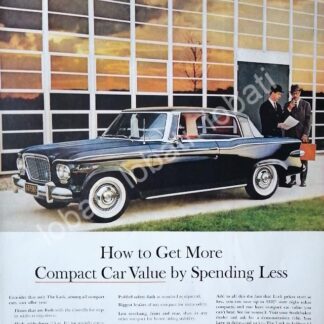 CARTEL ANTIGUO ORIGINAL DE AUTOS STUDEBAKER LARK 1961 /202