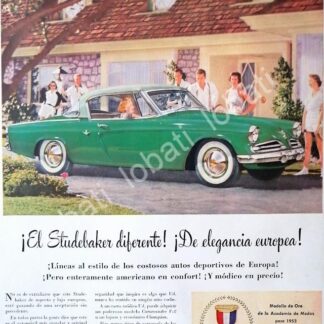 CARTEL ANTIGUO ORIGINAL DE AUTOS STUDEBAKER 1953 /191