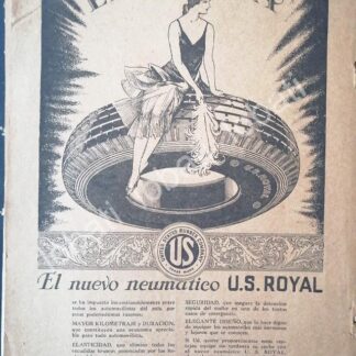 CARTEL ANTIGUO ORIGINAL DE LLANTAS U.S ROYAL. UNITED STATES RUBBER 1927 /14