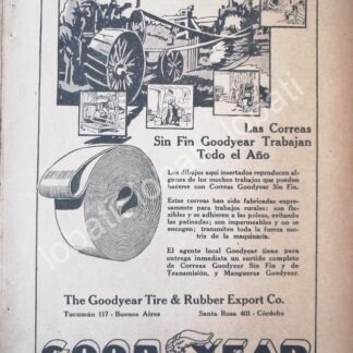 CARTEL ANTIGUO ORIGINAL DE LLANTAS GOODYEAR 1926 /10