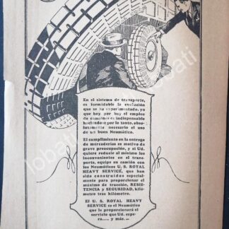 CARTEL ANTIGUO ORIGINAL DE LLANTAS UNITES STATES RUBBER 1926 /6
