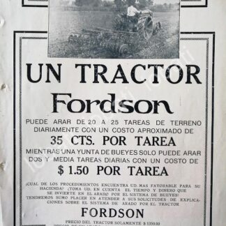 CARTEL ANTIGUO ORIGINAL DE TRACTORES FORDSON 1920 / SUPER RARO