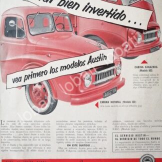 CARTEL ANTIGUO ORIGINAL DE CAMIONES BMC AUSTIN 303 1955 / 422