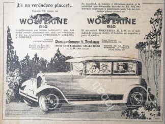 CARTEL ANTIGUO ORIGINAL DE AUTOS REO BROUGHAM WOLVERINE 1929 /410 MUY RARO
