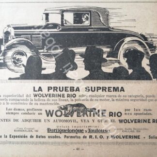 CARTEL ANTIGUO ORIGINAL DE AUTOS REO BROUGHAM WOLVERINE 1929 /408 MUY RARO