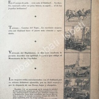 CARTEL ANTIGUO ORIGINAL DE AUTOS OAKLAND 1931 /405