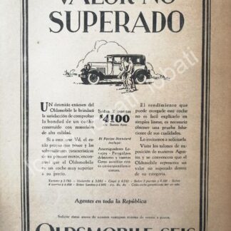 CARTEL ANTIGUO ORIGINAL DE AUTOS OLDSMOBILE SEIS 1931 /404
