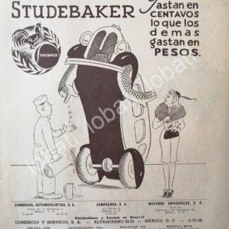 CARTEL ANTIGUO ORIGINAL DE AUTOS STUDEBAKER 1948 /395
