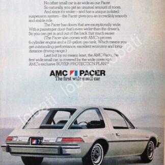 CARTEL ANTIGUO ORIGINAL DE AUTOS AMERICAN PACER 1975 /394