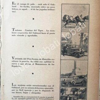 CARTEL ANTIGUO ORIGINAL DE AUTOS OAKLAND 1930 /389 RARO