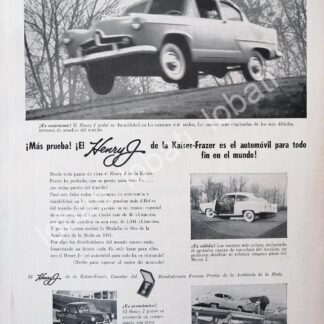 CARTEL ANTIGUO ORIGINAL DE AUTOS KAISER FRAZER HENRY J. 1951 /371 MUY RARO