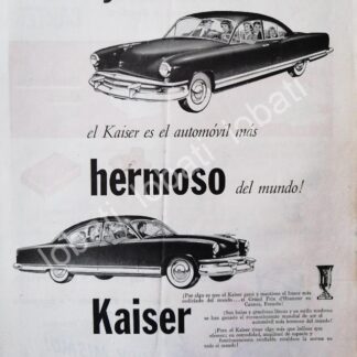 CARTEL ANTIGUO ORIGINAL DE AUTOS KAISER 1951 /368