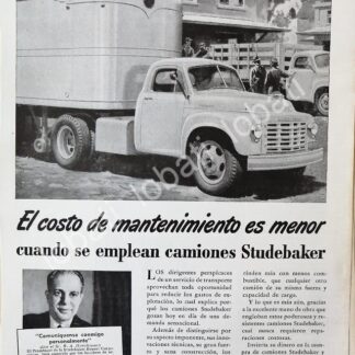 CARTEL ANTIGUO ORIGINAL DE AUTOS. CAMIONES STUDEBAKER 1949 /363