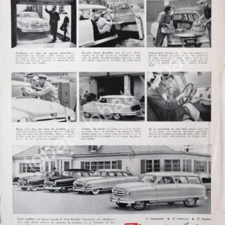 CARTEL ANTIGUO ORIGINAL DE AUTOS NASH SERIES AIRLYTE 1951