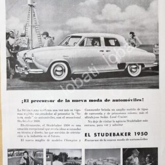 CARTEL ANTIGUO ORIGINAL DE AUTOS STUDEBAKER COMMANDER 1950 /349