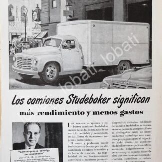 CARTEL ANTIGUO ORIGINAL DE AUTOS. CAMIONES STUDEBAKER 1949 /347