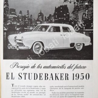 CARTEL ANTIGUO ORIGINAL DE AUTOS STUDEBAKER STARLIGHT 1950 /345